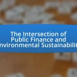 The Intersection of Public Finance and Environmental Sustainability