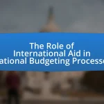 The Role of International Aid in National Budgeting Processes